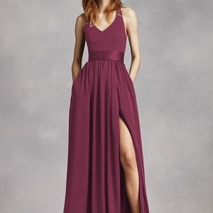 Vera Wang Wine colored bridesmaid dress